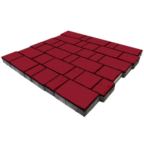 Тротуарная плитка Новый город, 40мм, винный, гладкая, вид 2 в Курске